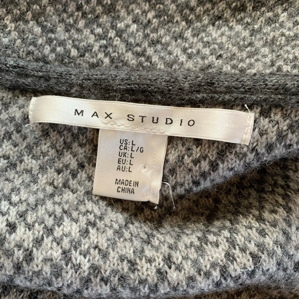 Cozy Wool Blend Jacket w/ Asymmetrical Closure and oversized Shawl Cowl Collar L - Picture 9 of 10